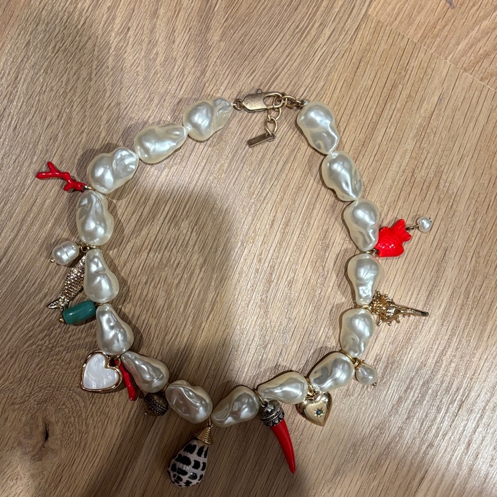 Zara necklace !!! Pearl with charms. Barely worn